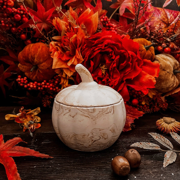 NEW Haunted Harvest Pumpkin Pot Candle
