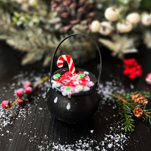 Candy Cane Cauldron Bomb