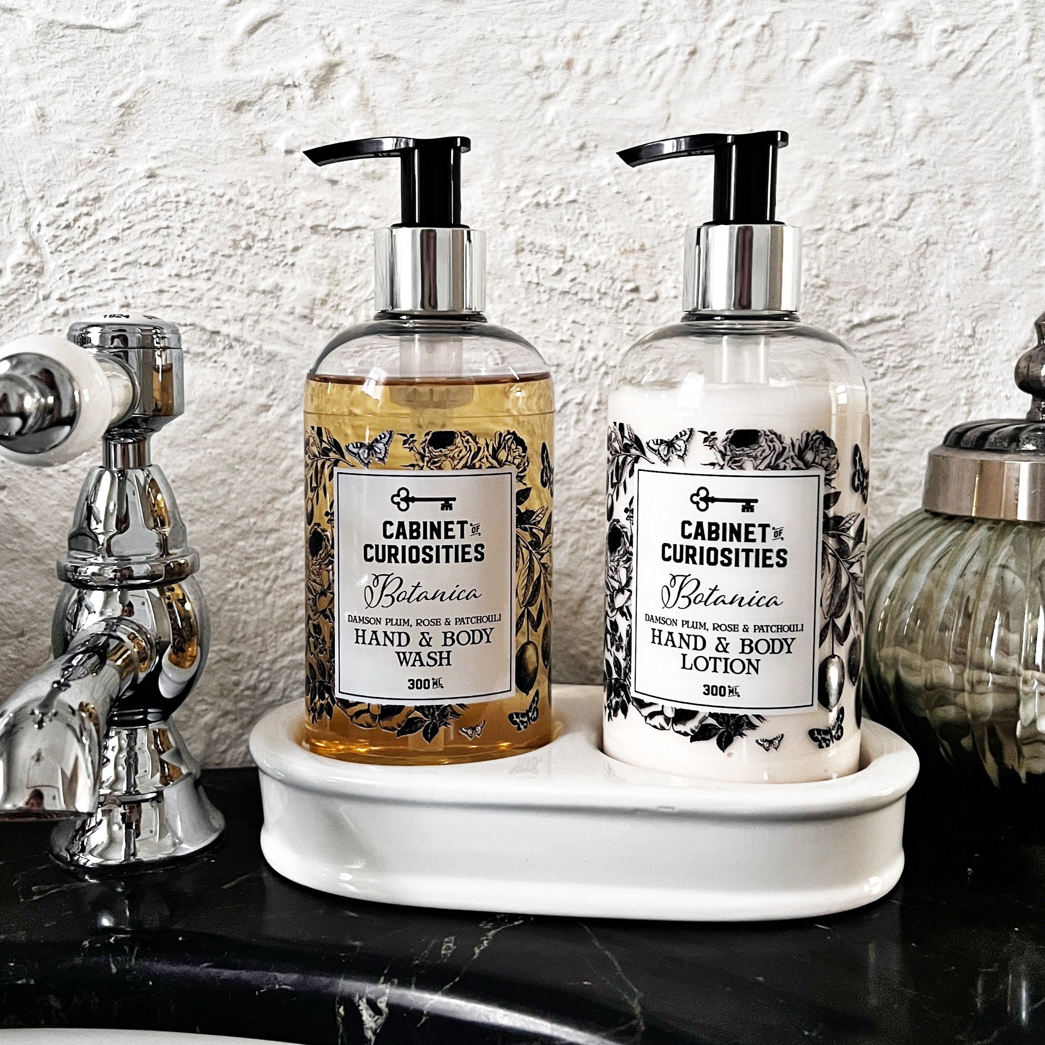 Empty Ceramic Hand Wash & Lotion Stand