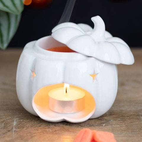 Pumpkin Oil Burner - White